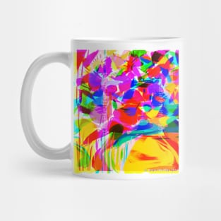 Abstract Mod Pop Art Flower Bouquet Mug